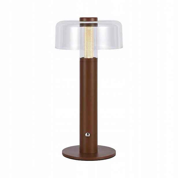 V-tac Stolní noční lampička 1W Led 30cm nabíjení Usb stmívání hnědá