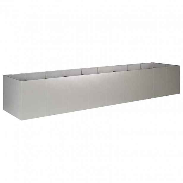 vidaXL Zahradní pěstebník Stříbrná 360 x 80 x 60 cm Nerezová ocel