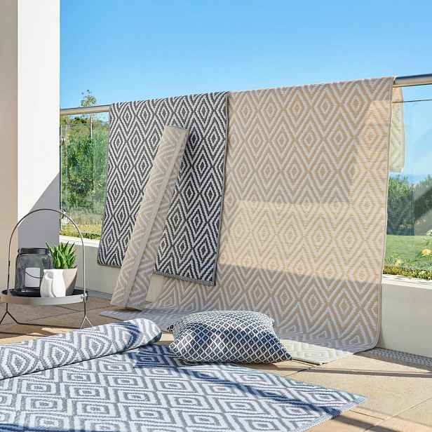XXXLutz VENKOVNÍ KOBEREC, 120/180 cm, bílá, béžová Boxxx - Venkovní koberce - 006767005460