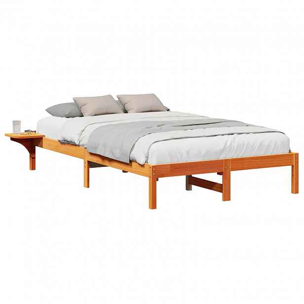 vidaXL Rám postele Voskově hnědá 140 x 190 cm Masivní borové dřevo