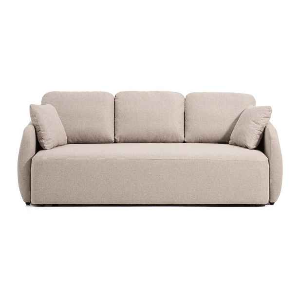 Béžová žinylková rozkládací pohovka 218 cm Laira – Kave Home