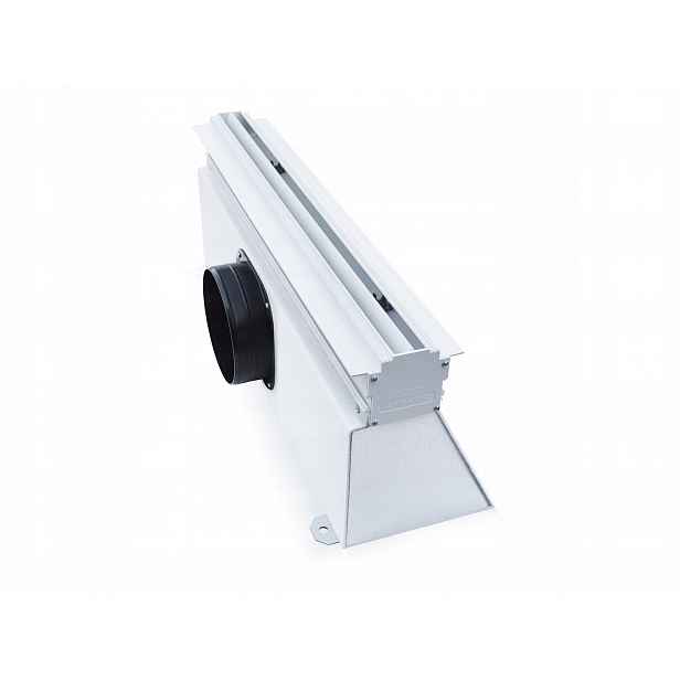 Lineární ventilátor 1-štěrbinový, bílý, nastavitelný pro zabudování 30/600 mm