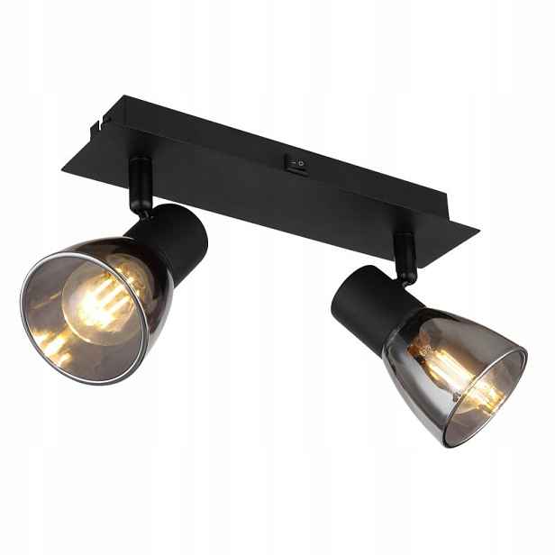 Nástěnné Led svítidlo Pohyblivé Černé Kov 2xE14 40W Claude Globo Lighting