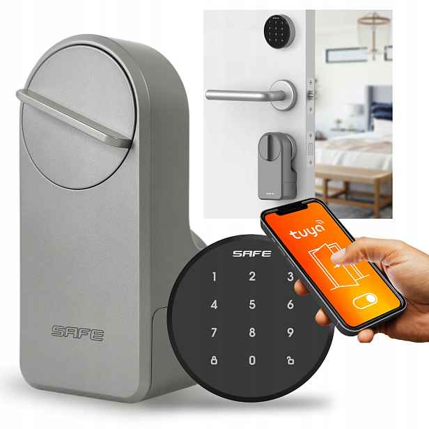 Elektronický Zámek otočný domácí kód pro dveře Pin digitální Smart Tuya App
