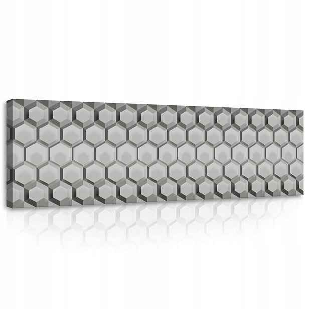 Obraz 145x45 Abstrakce geometrie šedá minimalismus textura moderní