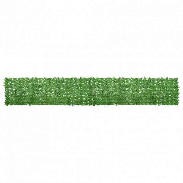 vidaXL Balkónová zástěna se zelenými listy 500 x 75 cm