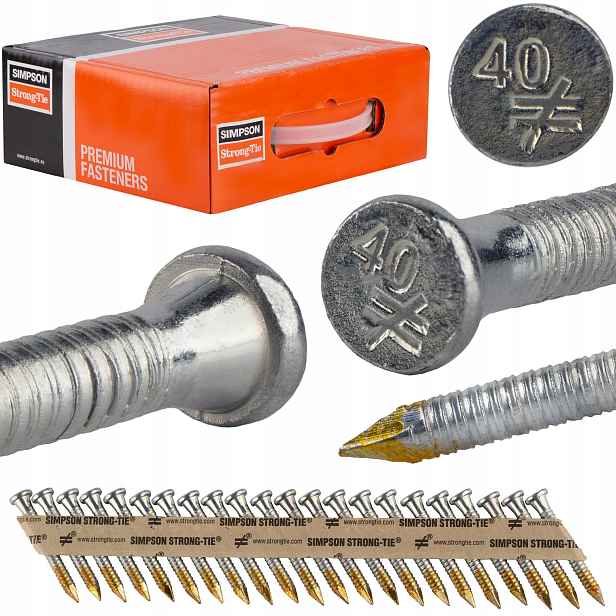 Hřebíky do hřebíkovačky 4x40 mm 1500 ks pro spojovací prvky Simpson CNAPC34
