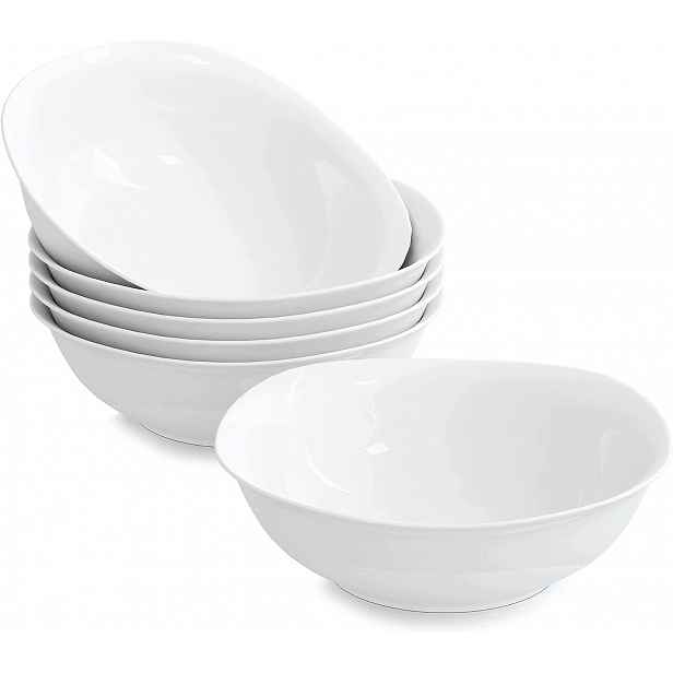 Malacasa Elisa 6 kusů sada porcelánových misek na müsli saláty a dezerty
