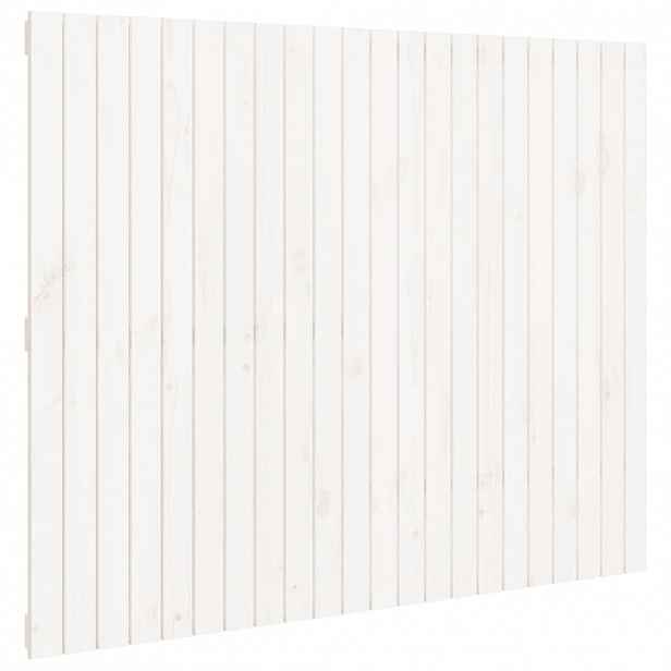 vidaXL Nástěnné čelo postele bílé 140x3x110 cm masivní borové dřevo