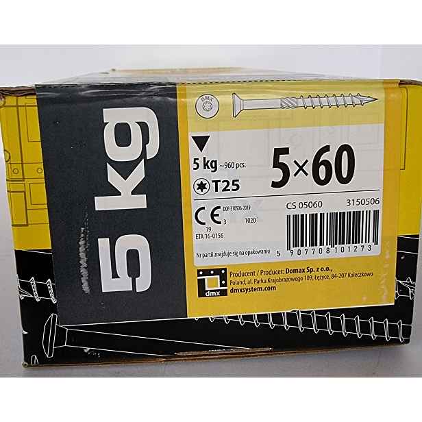 Tesařské Vruty Do Dřeva 5x60 Kuželové 5kg!!!