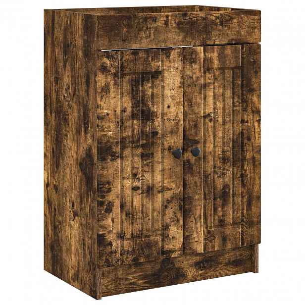 vidaXL Koupelnová skříňka pod umyvadlo Kouřový dub 78,5 x 37,5 x 81 cm