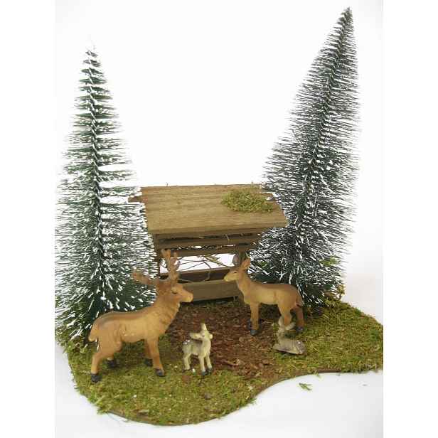 Koryto s rodinou srnců – pro figurky o výšce 10-12 cm