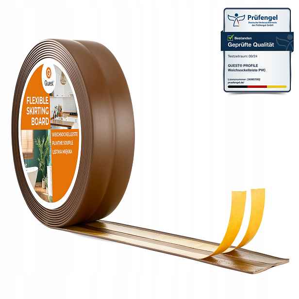 Dokončovací lišta – samolepicí hnědá Pvc 18/18 20 m