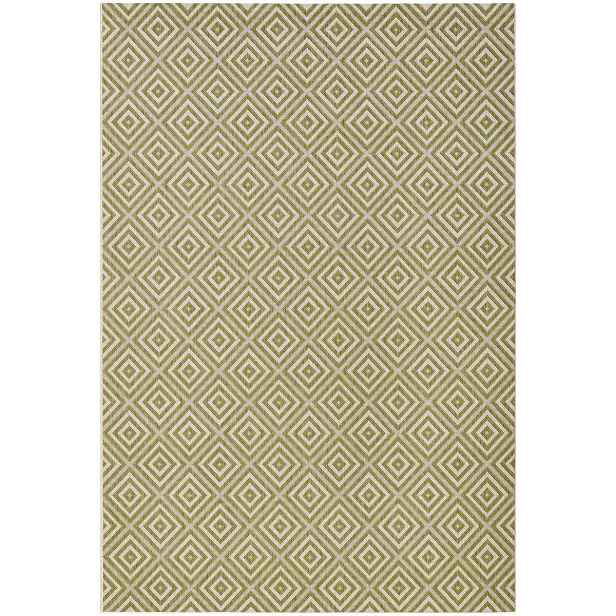 Koberec zelený sisal, plochý na terasu, vnější vnitřní 140 x 200 cm