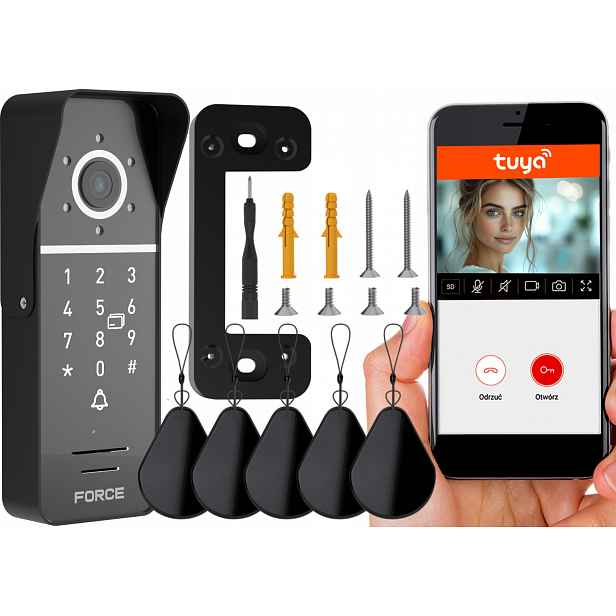 Force Bránová stanice Ahd 2MP 1080P Rfid klávesnice 4 žíly GS-1080P-RK-4W