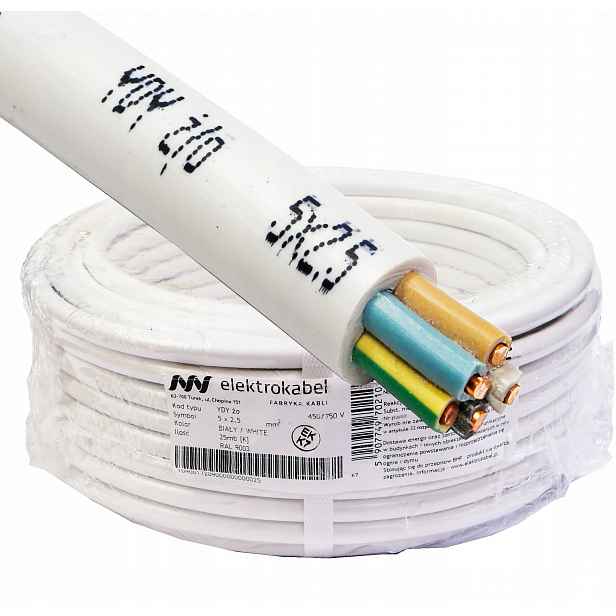 Kabel kulatý Ydy 5x2,5 mm 450 750V drát Cu 25m