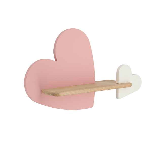LED nástěnná lampa 5W HEART 4000K IQ KIDS RŮŽOVÁ
