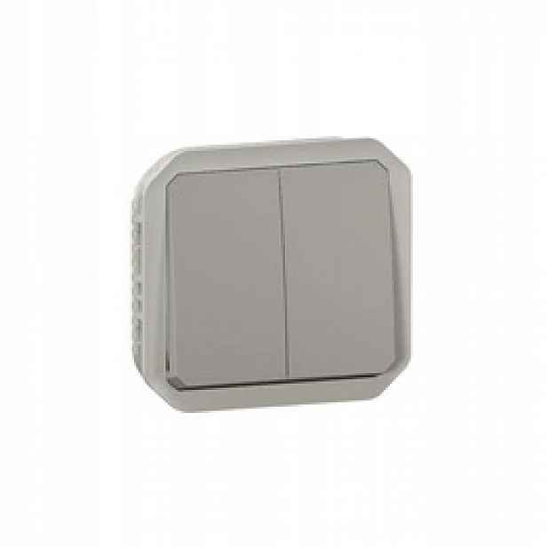 Nové Plexo Spojka dvojitý mechanismus 10AX-250V~ Šedá Legrand 069525L