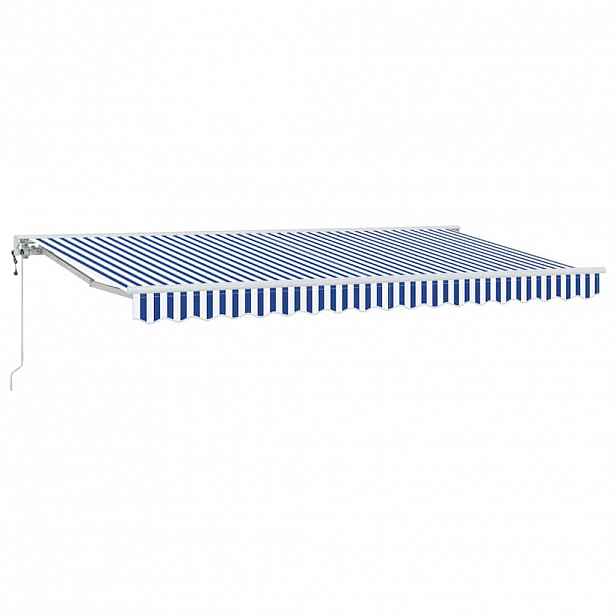 vidaXL Rám markýzy Modrá a bílá 350 x 200 cm