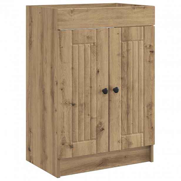 vidaXL Koupelnová skříňka pod umyvadlo Dub artisan 78,5 x 37,5 x 81 cm