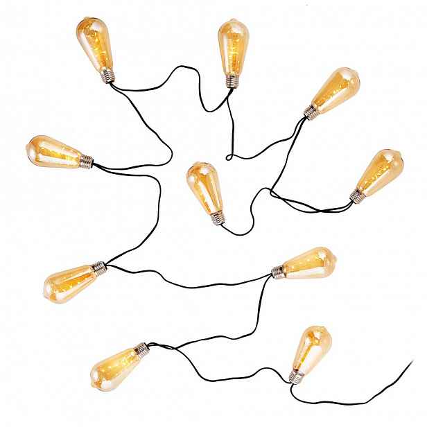 Butlers BULB LIGHT Světelný řetěz žárovky tónované 10 světel