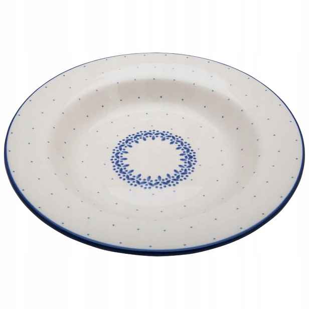 Hluboký talíř 24 cm Ceramika Artystyczna Bolesławiec dek 2338 Kropki
