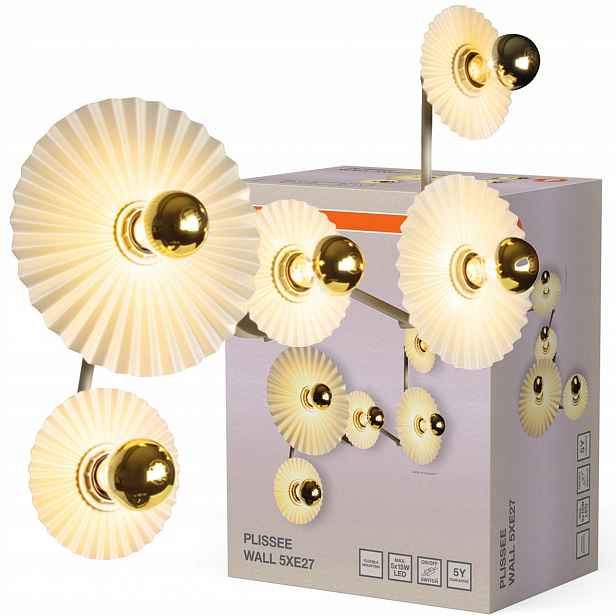 Nástěnná lampa Stropní Svítidlo Reflektor Led Spot 5x E27 Béžová Decor Osram