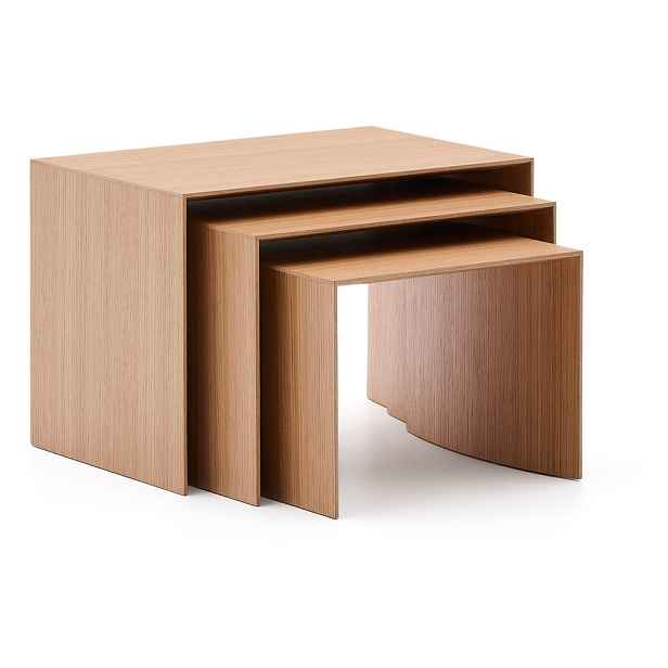 Odkládací stolky v sadě 3 ks v dekoru dubu 40x60 cm Litto – Kave Home