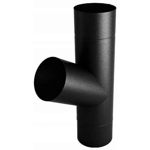 T-rozdělovač žlabu Flamingo Budmat fi 90 mm černý