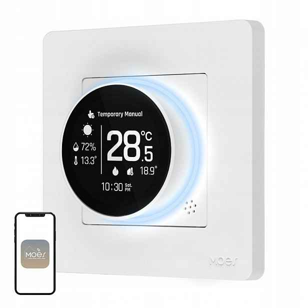 Termostat ZigBee Moes Zht-sr-ga Regulátor vodního vytápění Smart IP20 Home