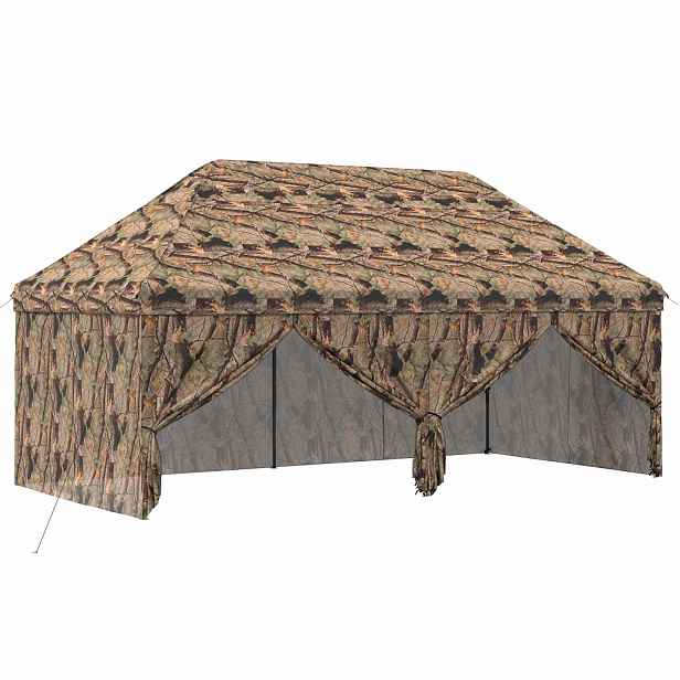 vidaXL Pop-up Altán se 4 Bočními Stěnami 3 x 6 m Lesní maskování