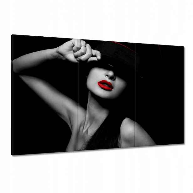 Obrazy 120x80 Červené rty Rtěnka