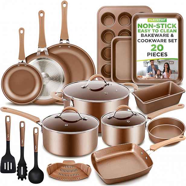 20-DÍLNÁ Sada Hrnců Nonstick Bezpečná Pro Indukci