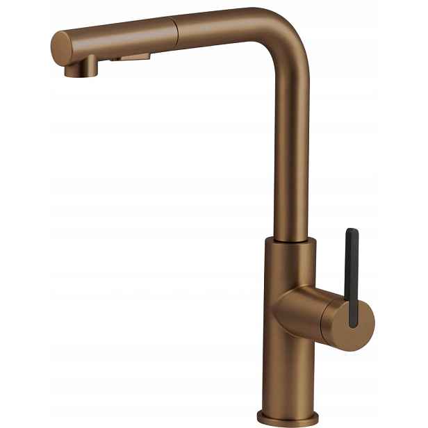 Kuchyňská baterie Momi kartáčovaný bronz, s výsuvnou hubicí (BKM_C73M) /sm/