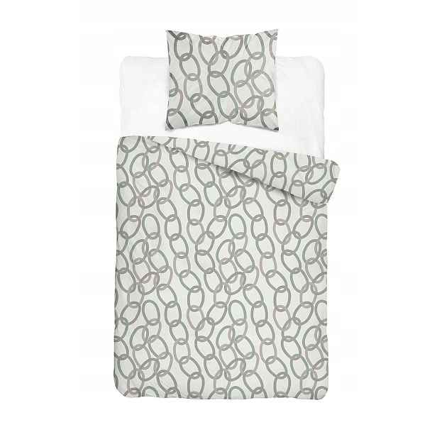 Povlečení Home Satin 140x200 krémové s béžovými mátovými řetízky