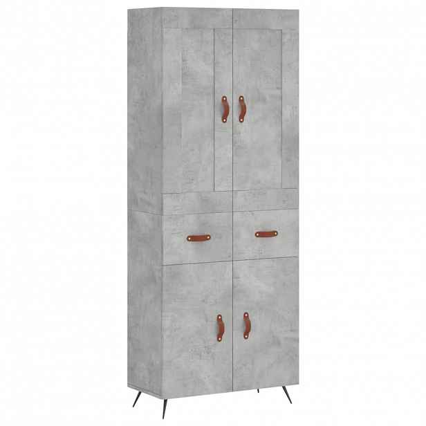 vidaXL Skříň highboard betonově šedá 69,5x34x180 cm kompozitní dřevo