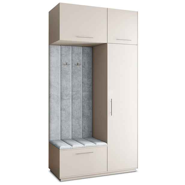 MASSENO MODERNÍ PŘEDSÍŇOVÁ SKŘÍŇ REMA, 120/240/60 cm, kašmírová