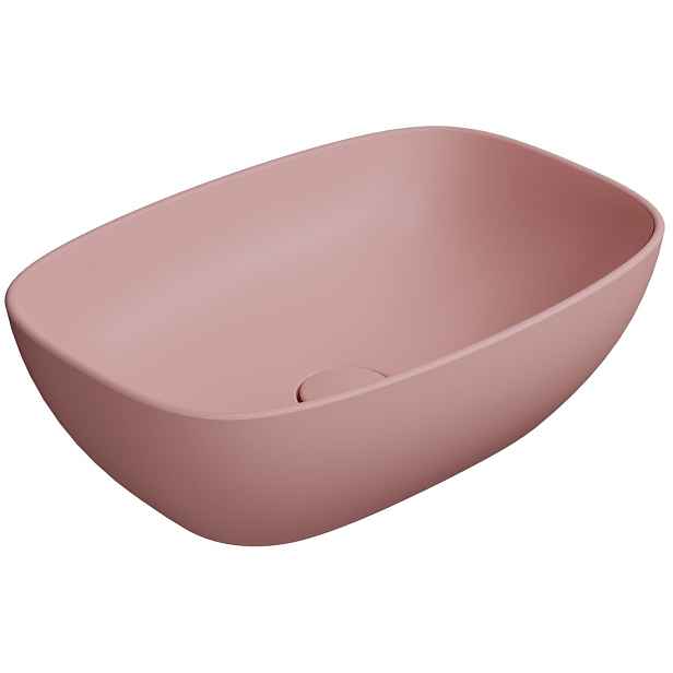 GSI NUBES keramické umyvadlo na desku 50x35cm, blush mat