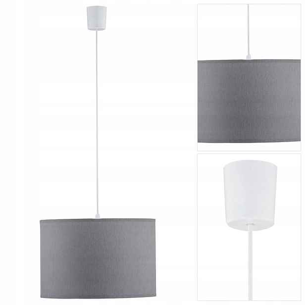 Šedá závěsná lampa Rondo klasická, nastavitelná výška Tk Lighting