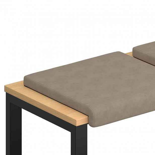 vidaXL Polštář na lavici 4 ks Mikrovlákno Taupe Hloubka 35 cm