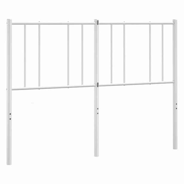 vidaXL Kovové náhradní čelo postele bílé 120 cm