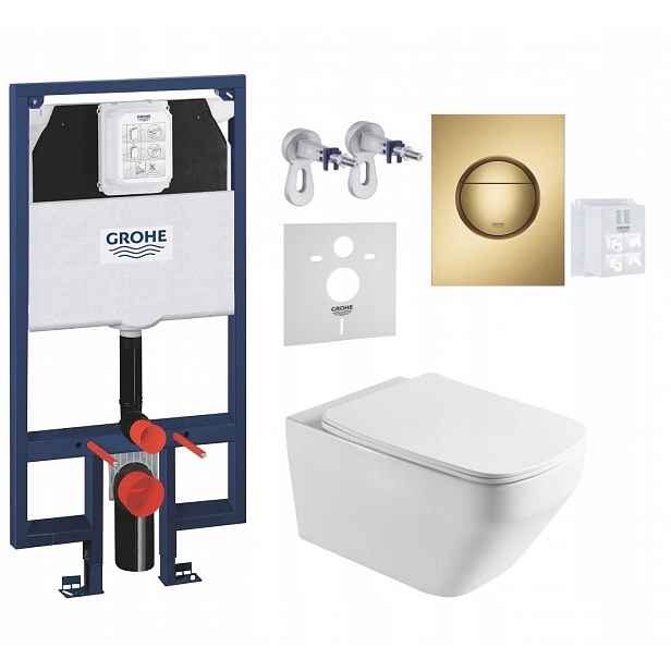 7v1 Sada Wc, Stelaz Grohe Slim Wc Mísa Imprese Tornado Tlačítko