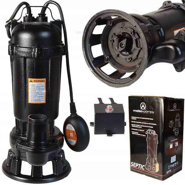 Čerpadlo na Špinavou vodu Septic 1500W Ponorné s Plovákem Drtič
