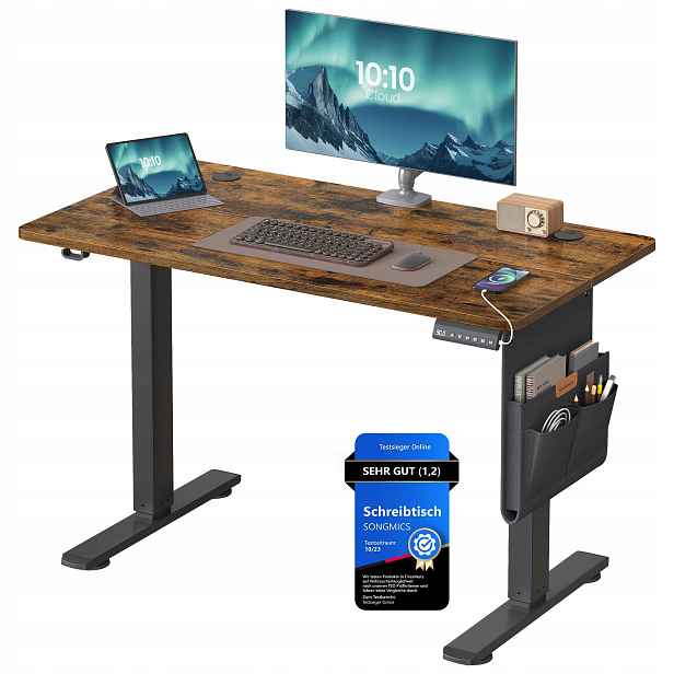 Elektrický psací stůl Songmics LSD130KD01 60x100x72/120 cm