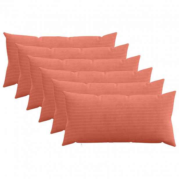 vidaXL Povlak na polštář 6 pcs HEERLEN Červená oranžová 40 x 70 cm