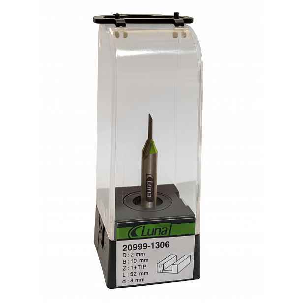 Fréza pro drážky 2 mm H10 mm, délka 52 mm, stopka 8 mm s čelním ostřím