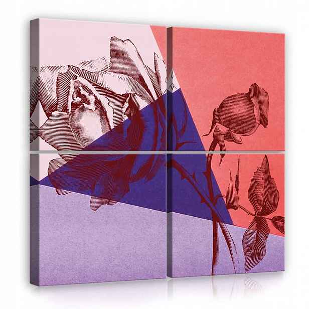 Obraz Na Plátně Plátno 50x50 Grafika Květ Růže