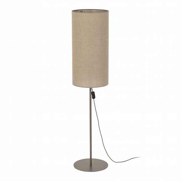 Stojací podlahová lampa Fieno Hnědá Lněná 1xE27 Nastavitelná Tk Lighting
