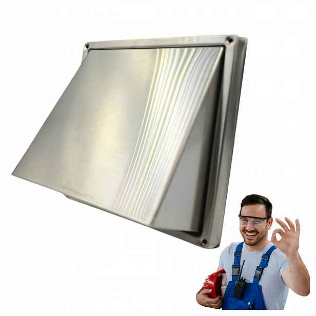 Ventilační Odpalovač 125 Stěnový S Okapnicí Nerezová Ocel 125 MM