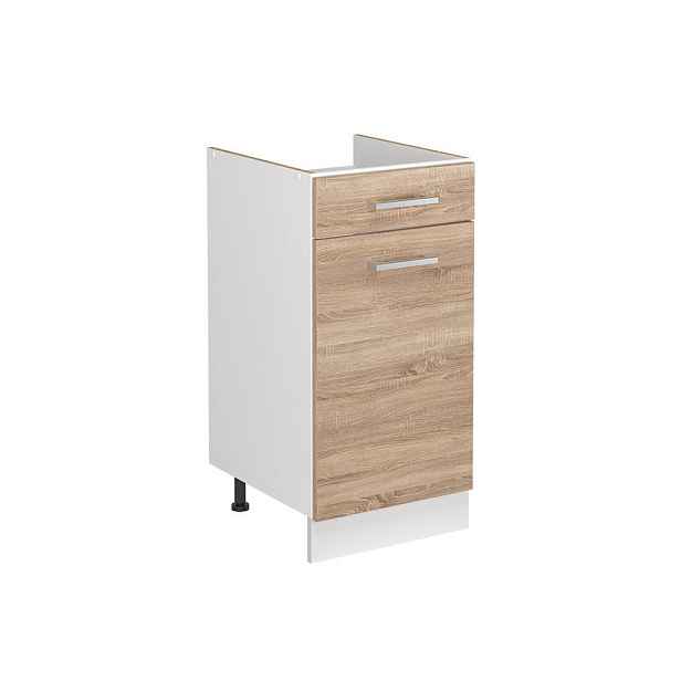 Vicco SKŘÍŇKA POD DŘEZ R-Line, Sonoma/Bílá, 40 cm bez pracovní desky